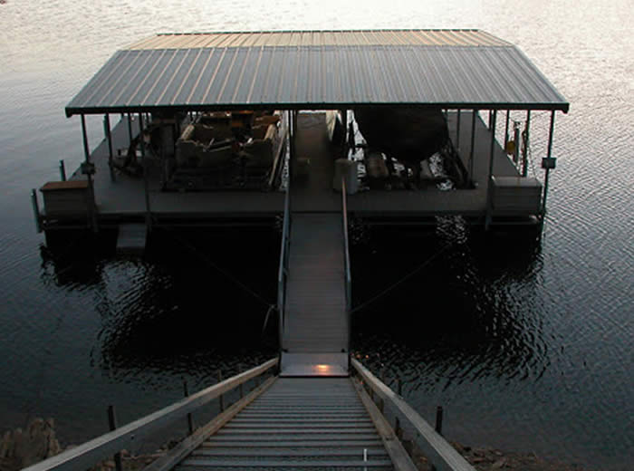 Boat Dock with Railing System Norris Lake