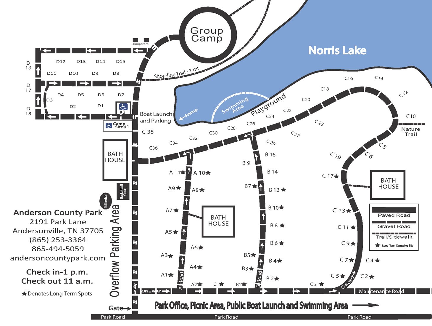 Anderson County Park Map