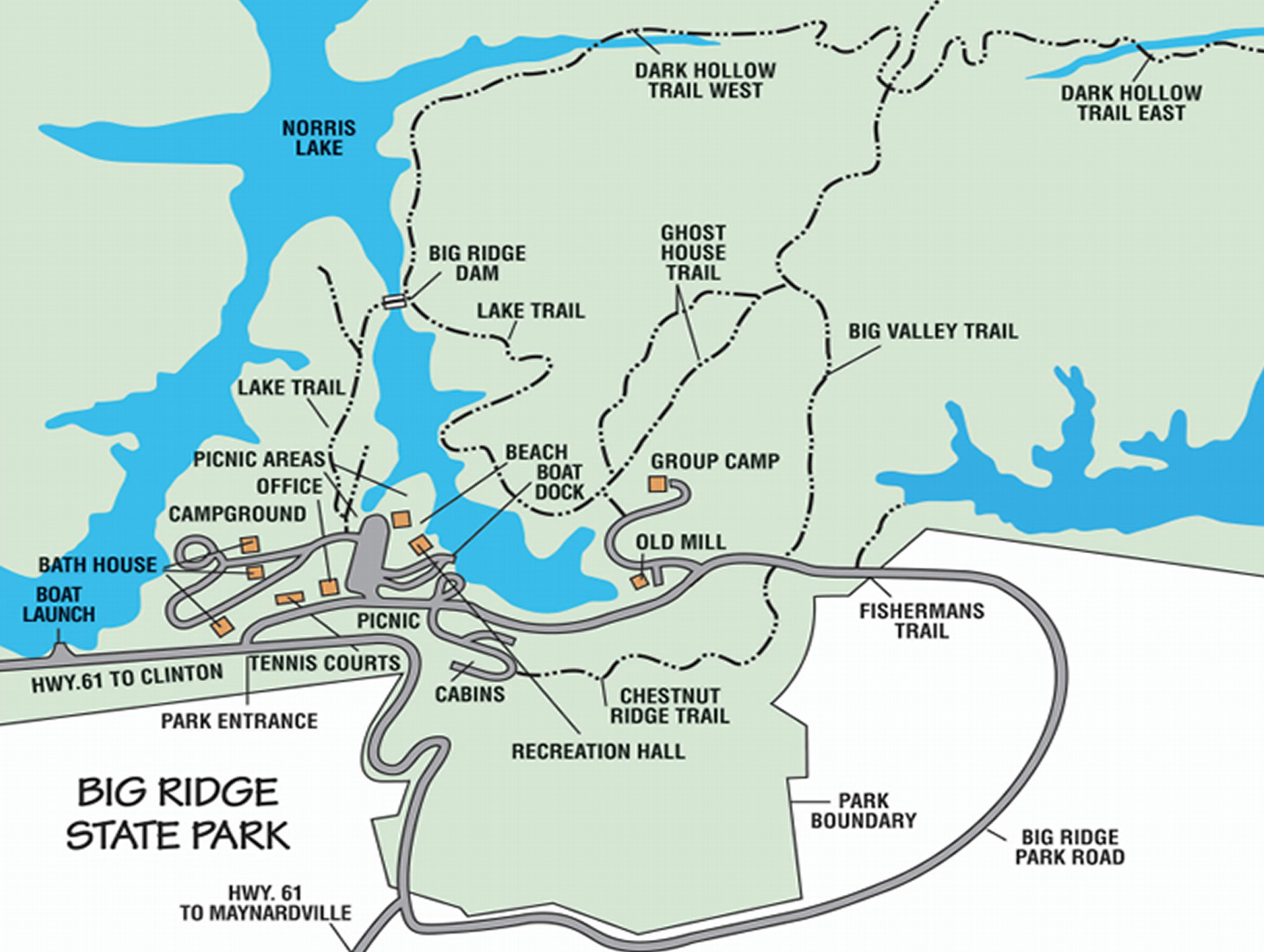 Big Ridge State Park Map