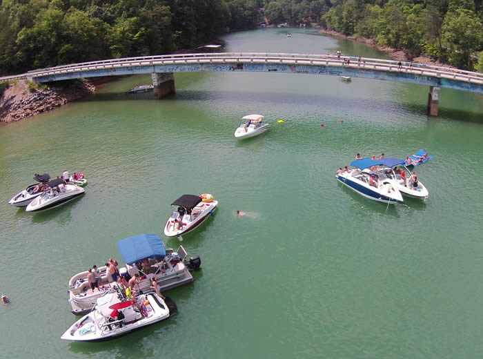 Cedar Creek Jumping Bridge Boaters Norris Lake